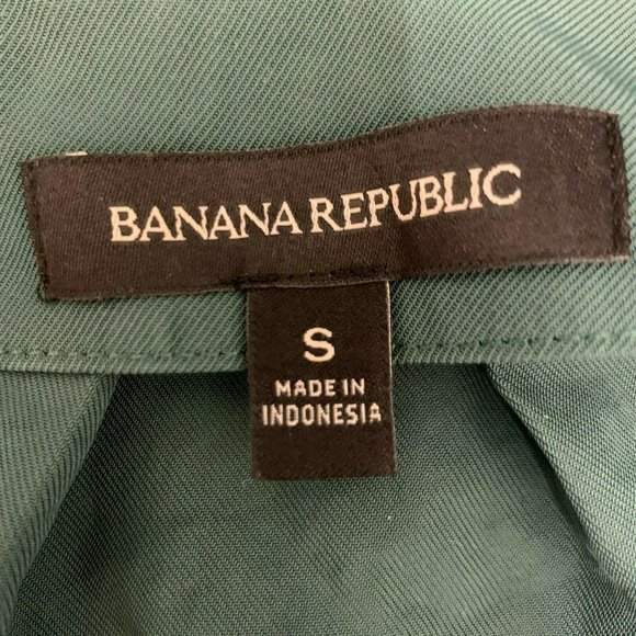 Banana Republic Small Blouse Sleeveless Green Care - Picture 4 of 5